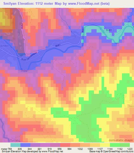 Smilyan,Bulgaria Elevation Map
