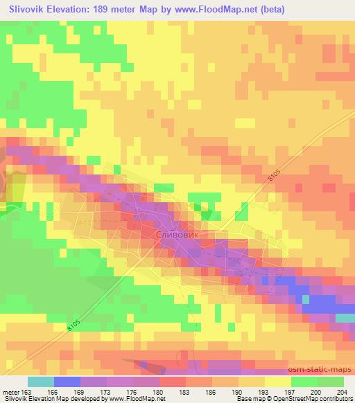 Slivovik,Bulgaria Elevation Map