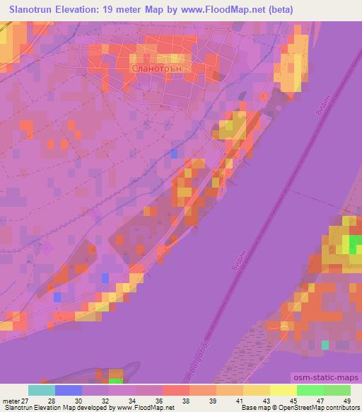 Slanotrun,Bulgaria Elevation Map