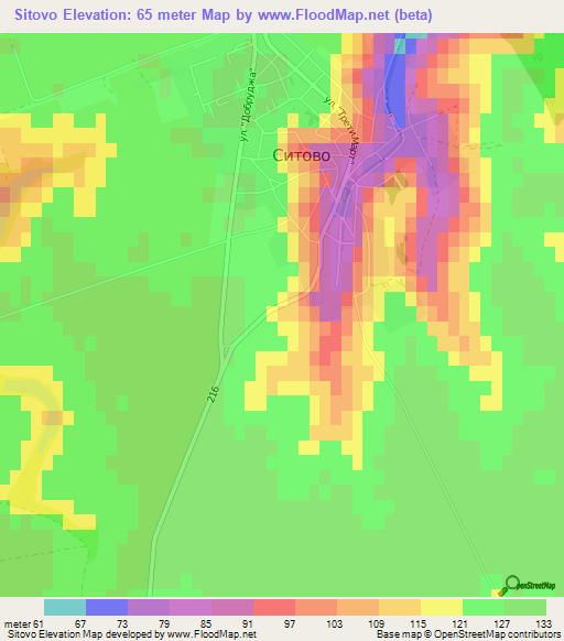 Sitovo,Bulgaria Elevation Map