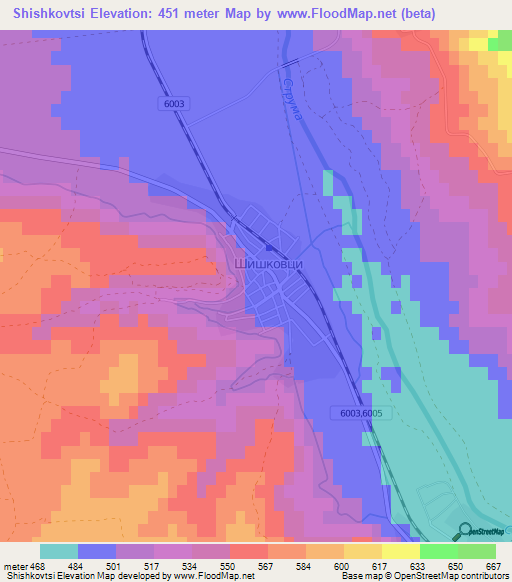 Shishkovtsi,Bulgaria Elevation Map