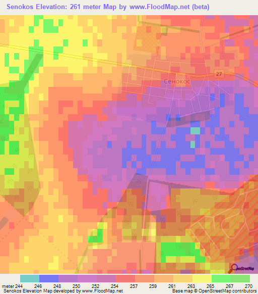 Senokos,Bulgaria Elevation Map