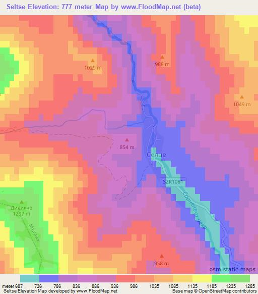 Seltse,Bulgaria Elevation Map