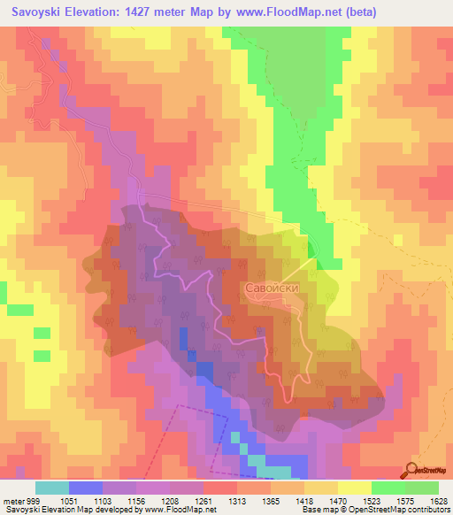 Savoyski,Bulgaria Elevation Map