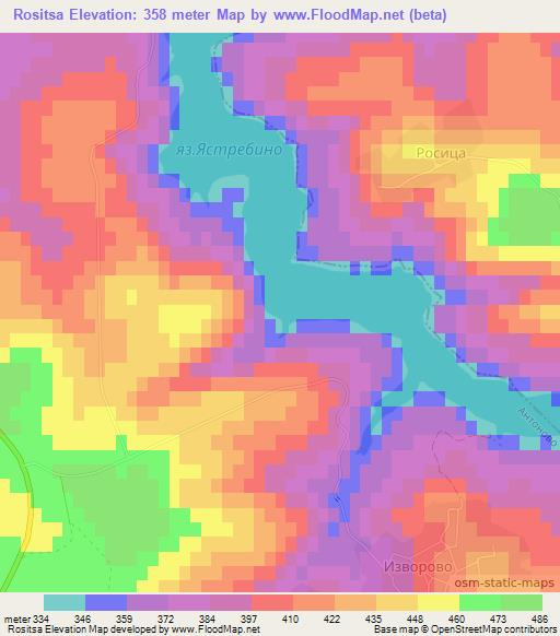 Rositsa,Bulgaria Elevation Map