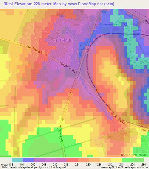 Riltsi,Bulgaria Elevation Map