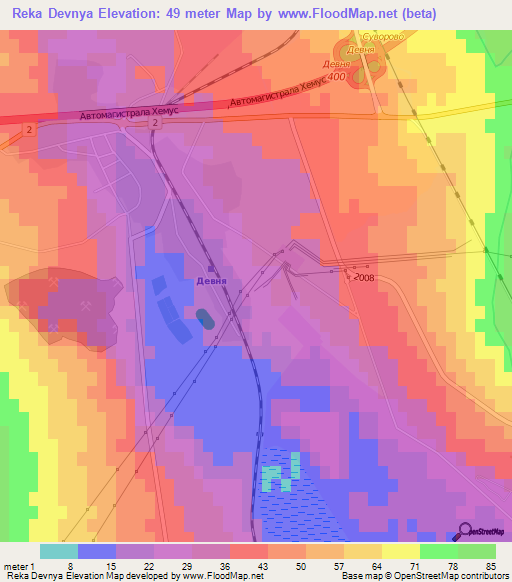 Reka Devnya,Bulgaria Elevation Map