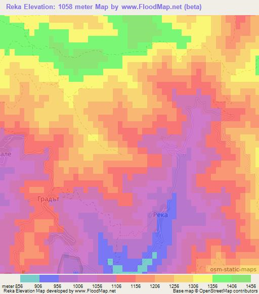 Reka,Bulgaria Elevation Map