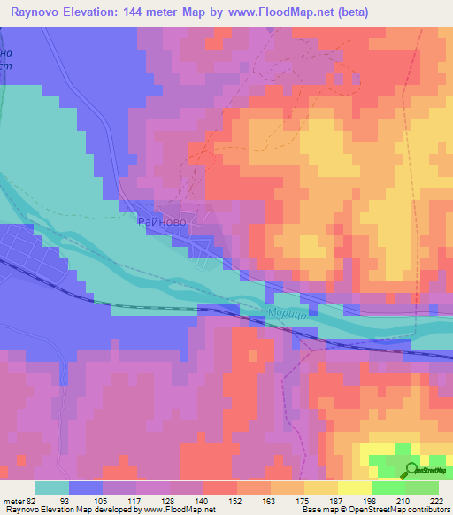 Raynovo,Bulgaria Elevation Map