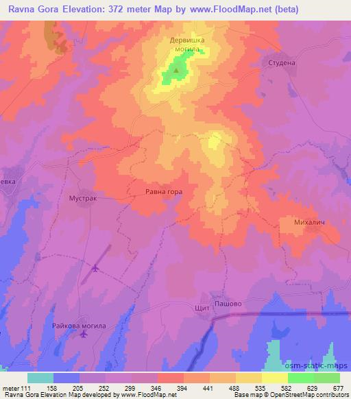 Ravna Gora,Bulgaria Elevation Map