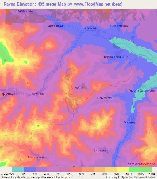 Ravna,Bulgaria Elevation Map
