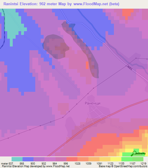Ranintsi,Bulgaria Elevation Map