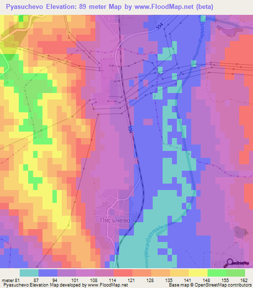 Pyasuchevo,Bulgaria Elevation Map
