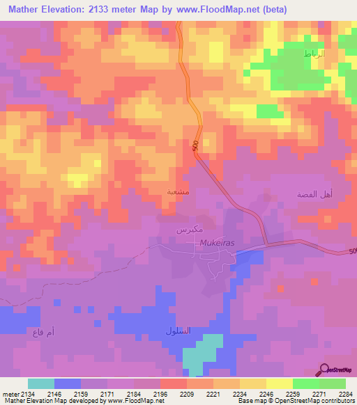Mather,Yemen Elevation Map