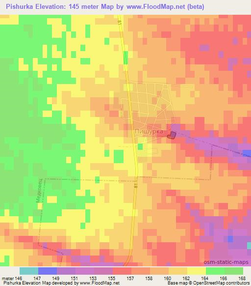 Pishurka,Bulgaria Elevation Map