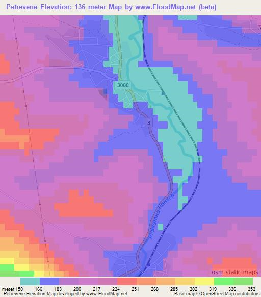 Petrevene,Bulgaria Elevation Map