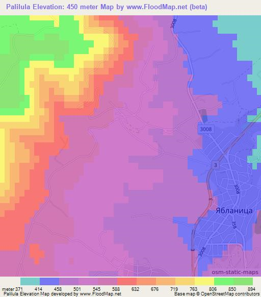 Palilula,Bulgaria Elevation Map