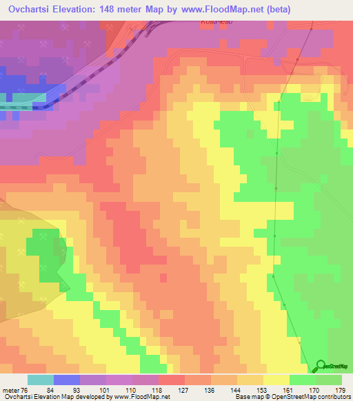 Ovchartsi,Bulgaria Elevation Map