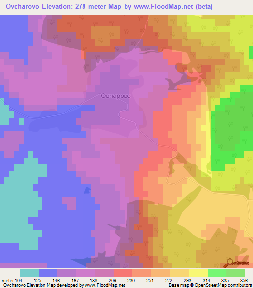 Ovcharovo,Bulgaria Elevation Map
