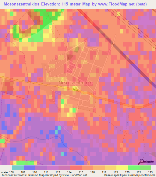 Mosonszentmiklos,Hungary Elevation Map