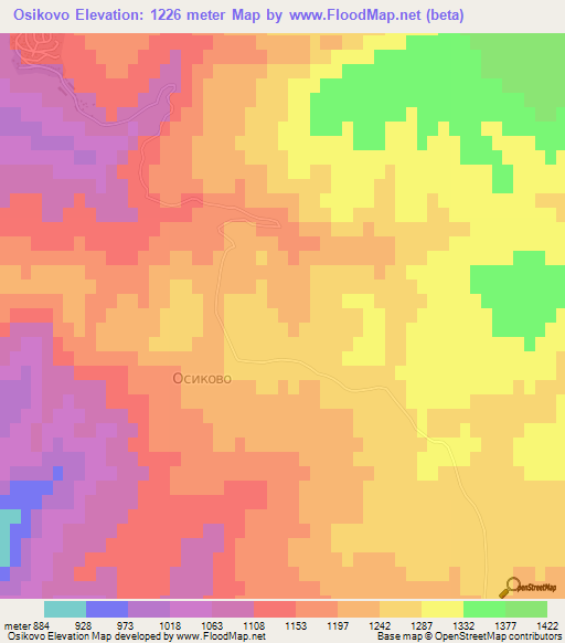 Osikovo,Bulgaria Elevation Map