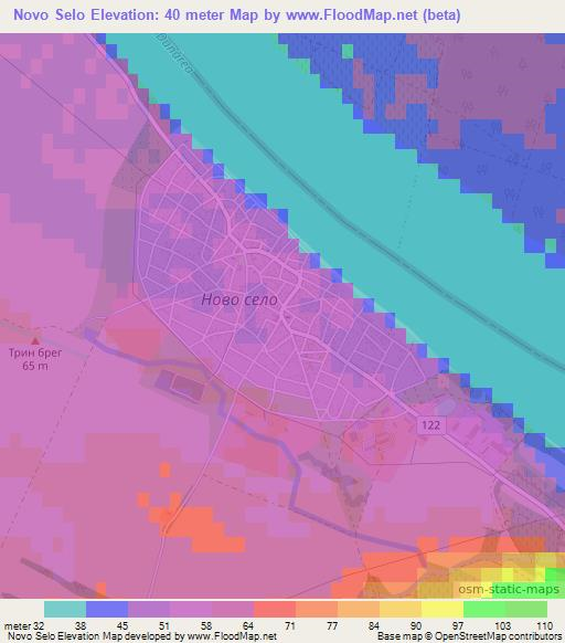 Novo Selo,Bulgaria Elevation Map