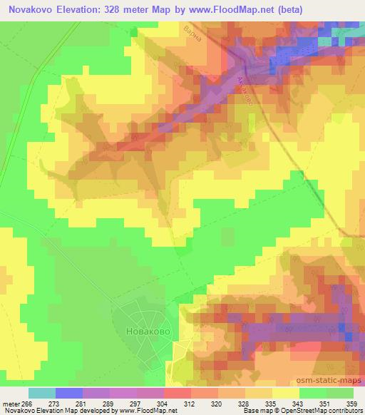 Novakovo,Bulgaria Elevation Map