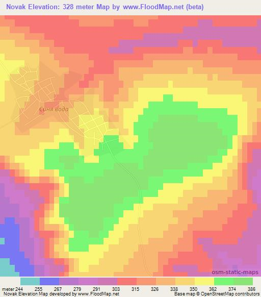 Novak,Bulgaria Elevation Map