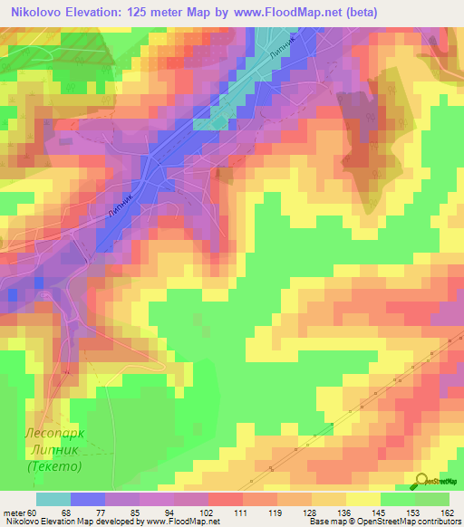 Nikolovo,Bulgaria Elevation Map