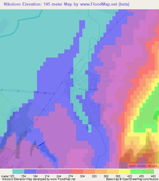 Nikolovo,Bulgaria Elevation Map