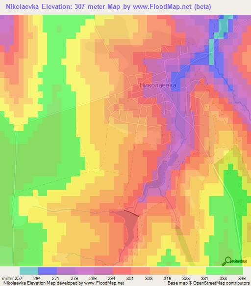 Nikolaevka,Bulgaria Elevation Map