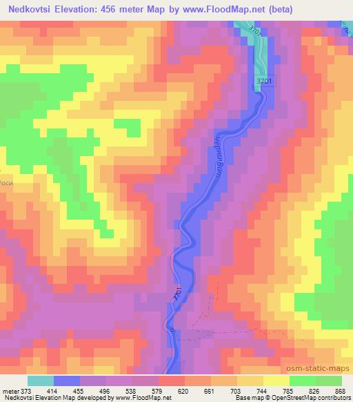 Nedkovtsi,Bulgaria Elevation Map