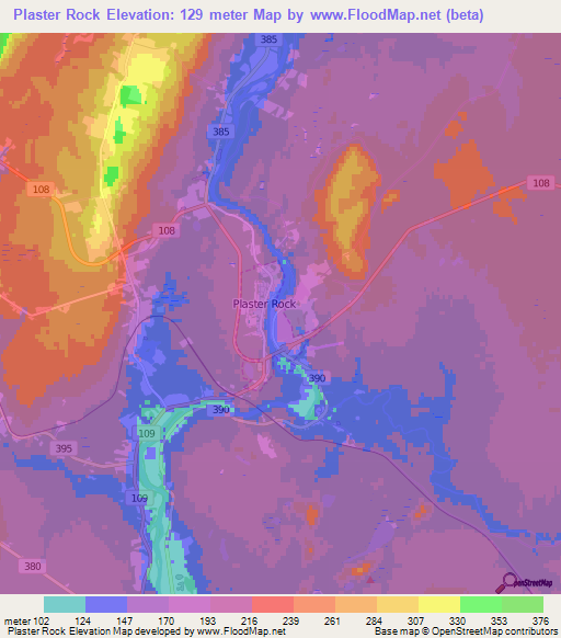 Elevation of Plaster Rock,Canada Elevation Map, Topography, Contour