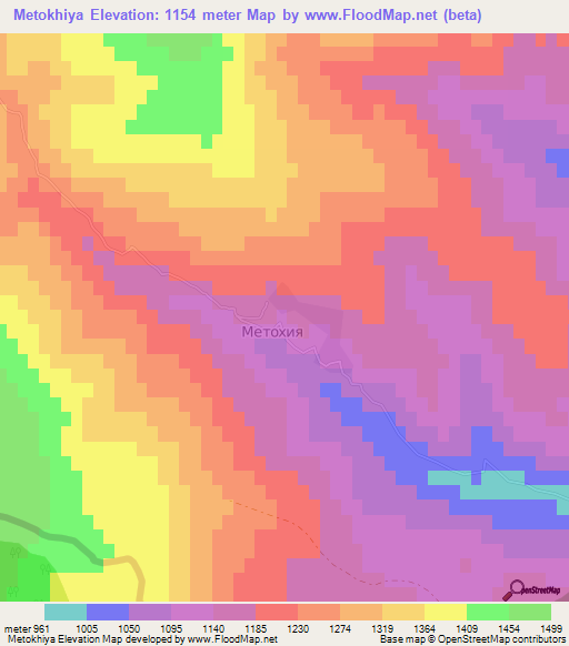 Metokhiya,Bulgaria Elevation Map