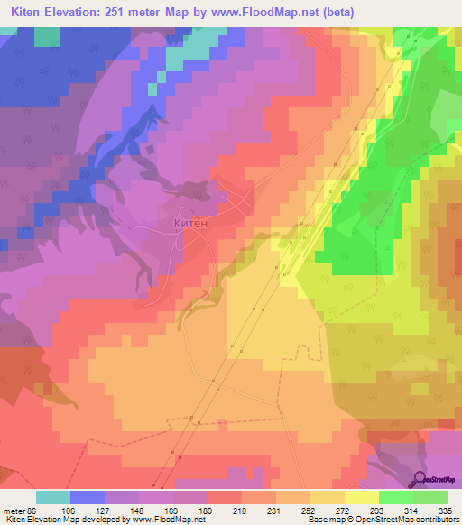 Kiten,Bulgaria Elevation Map