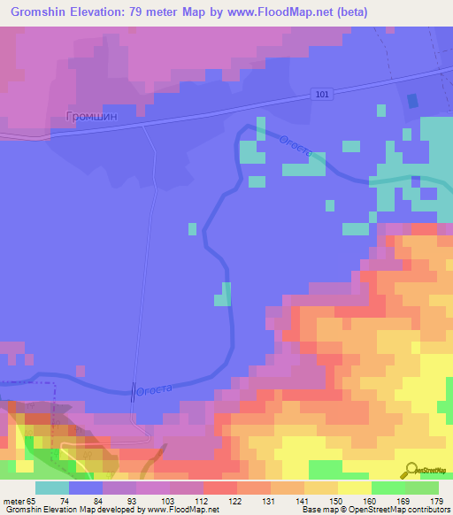 Gromshin,Bulgaria Elevation Map