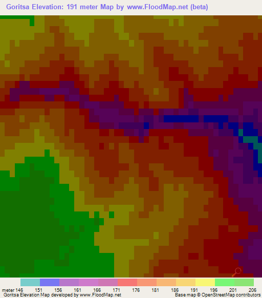 Goritsa,Bulgaria Elevation Map