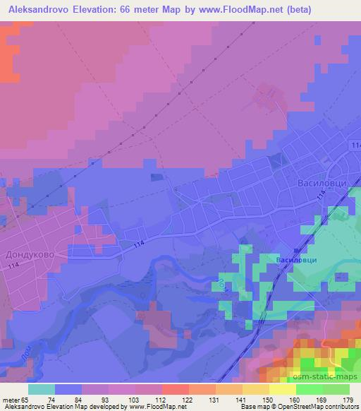 Aleksandrovo,Bulgaria Elevation Map