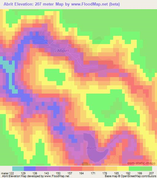 Abrit,Bulgaria Elevation Map