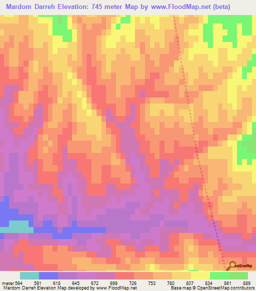 Mardom Darreh,Iran Elevation Map