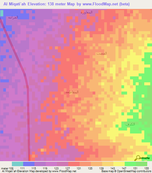 Al Miqati`ah,Yemen Elevation Map