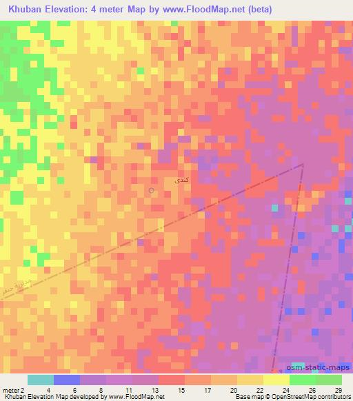 Khuban,Yemen Elevation Map