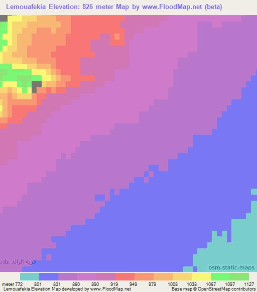 Lemouafekia,Algeria Elevation Map