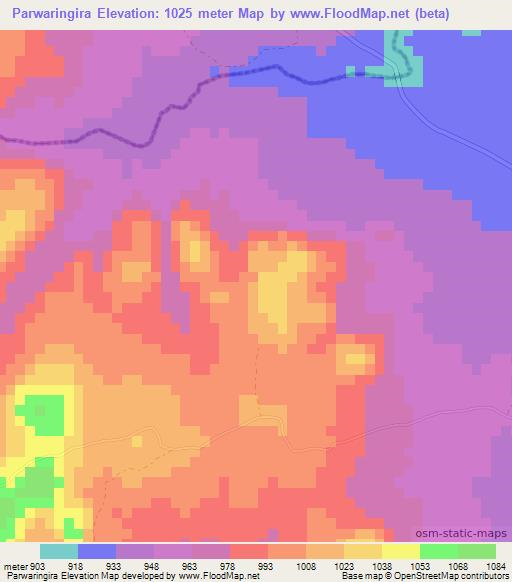 Parwaringira,Zimbabwe Elevation Map