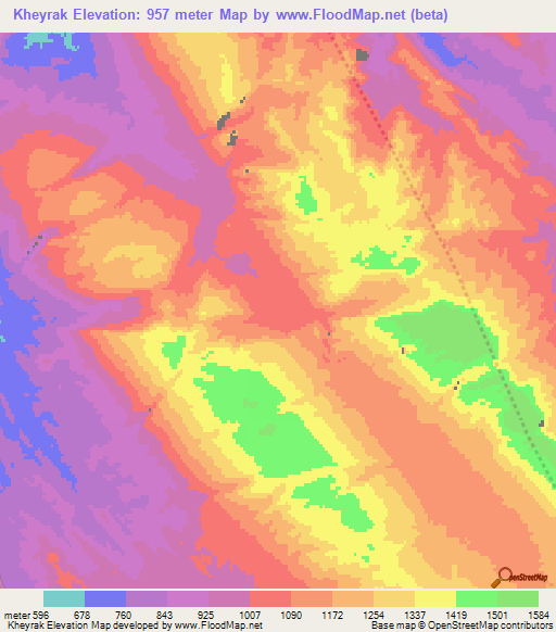 Kheyrak,Iran Elevation Map