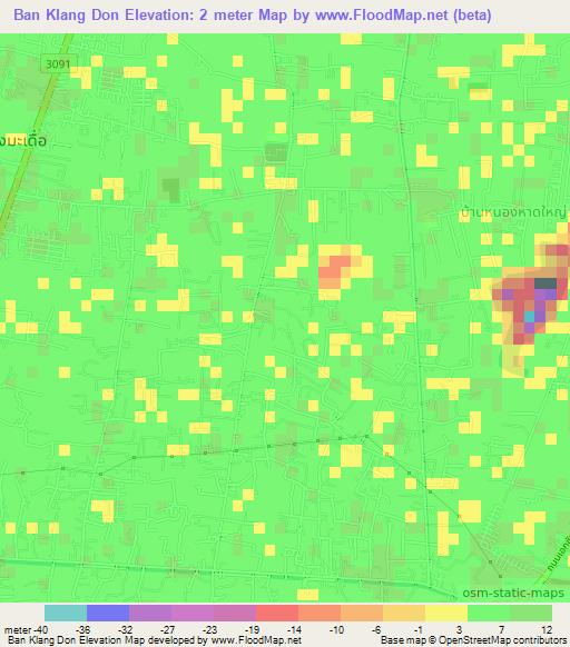 Ban Klang Don,Thailand Elevation Map