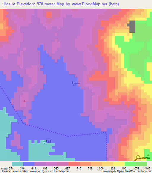 Hasira,Yemen Elevation Map