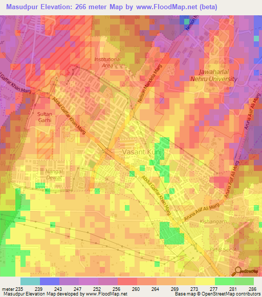 Masudpur,India Elevation Map