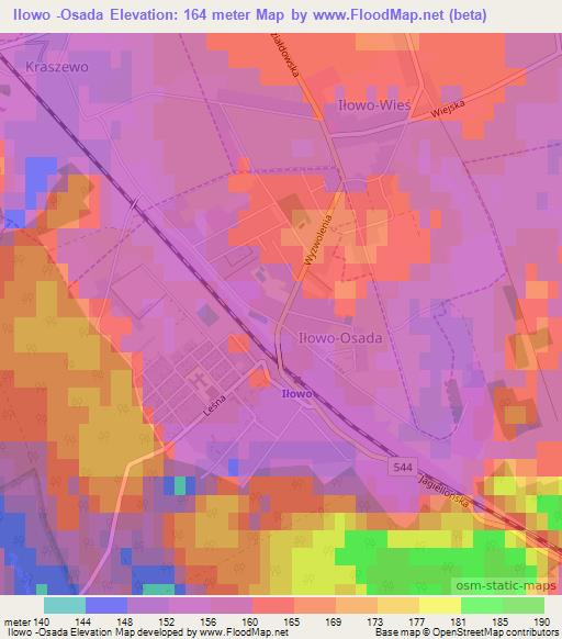 Ilowo -Osada,Poland Elevation Map