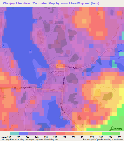 Wizajny,Poland Elevation Map